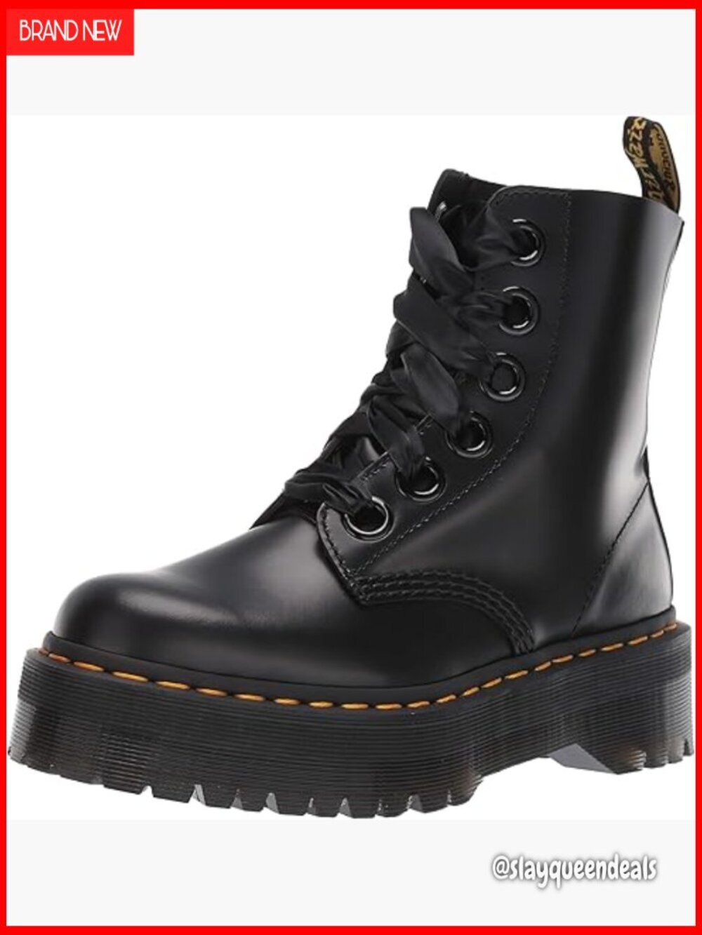Women's Leather Combat Boots with Air-Cushioned Sole, Round Toe